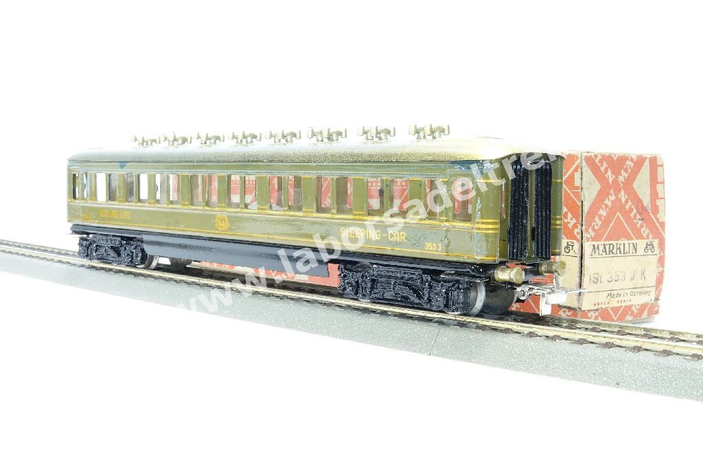 Carrozza Letti a carrelli CIWL, livrea grigio/verde, carrelli in zama, prod. 1939 - exportserie