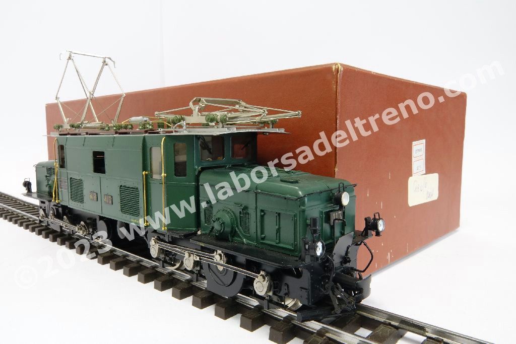 Locomotiva elettrica Rhb Ge 6/6 413 'Coccodrillo della Retica', livrea verde, epoca III - Scala 0m