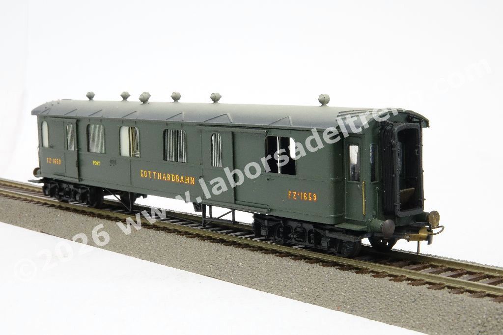 Set Gotthardbahn di 4 carrozze più bagagliaio, livrea verde, ep. I - 100 anni della Ferrovia del San Gottardo