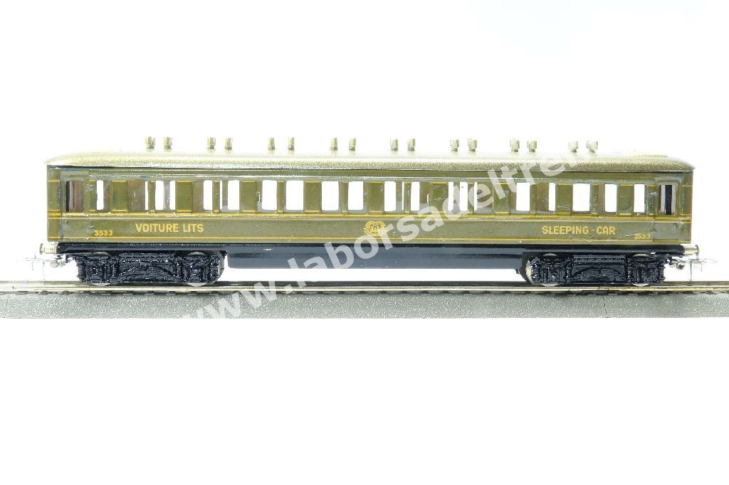Carrozza Letti a carrelli CIWL, livrea grigio/verde, carrelli in zama, prod. 1939 - exportserie