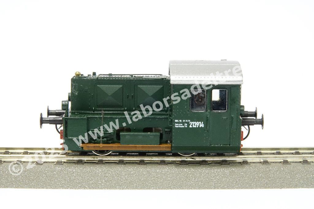 Loco diesel da manovra D 213 914 Kof II delle FS, livrea verde, ep. III/IV