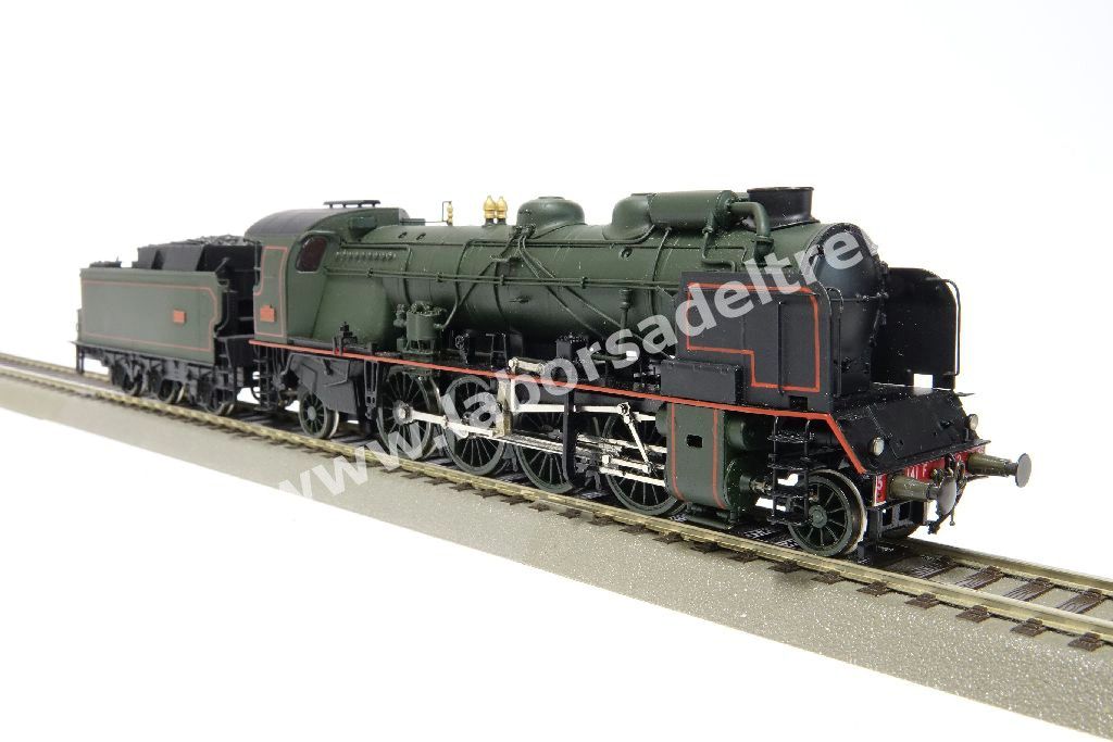 Vaporiera serie 141 F delle SNCF, livrea verde con fregi, ep. III