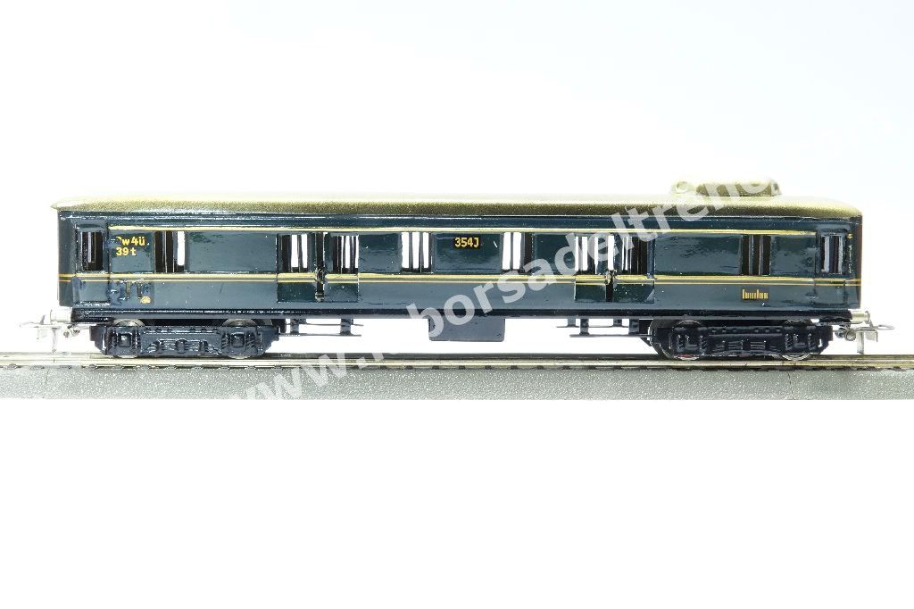 Bagagliaio blu, 4 porte apribili, carrelli in lamierino, ganci tipo K4, prod. 1946
