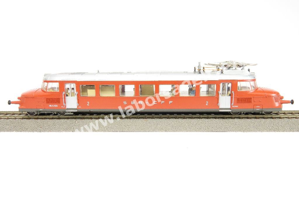 Elettromotrice Rbe 2/4 1004 Roter Pfeil delle SBB, livrea rossa, ep. III - con ill.ne interna e personaggi