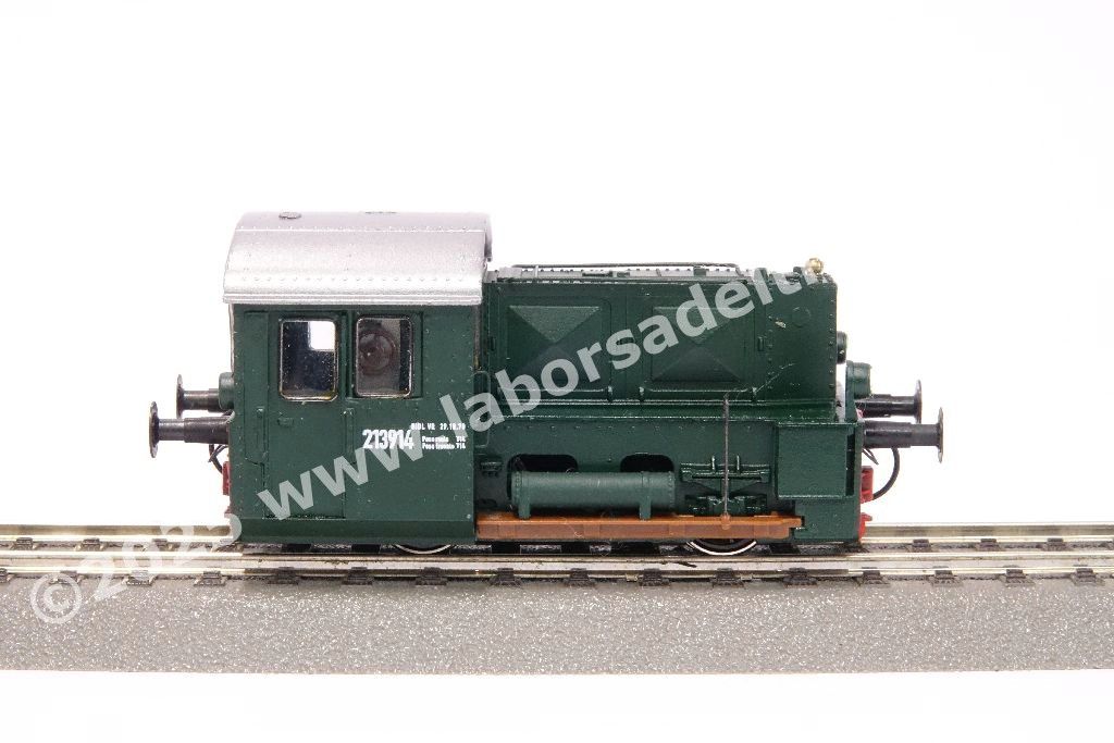 Loco diesel da manovra D 213 914 Kof II delle FS, livrea verde, ep. III/IV