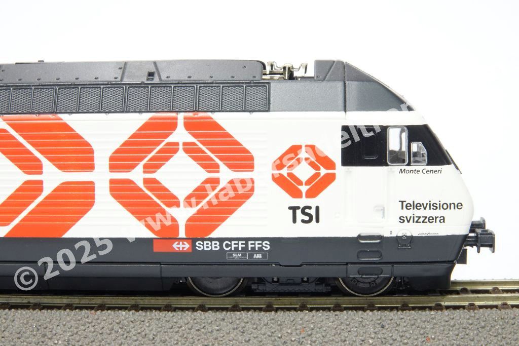 Loco elettrica Re 460 073 delle SBB, livrea pubblicitaria RTSI, ep. V