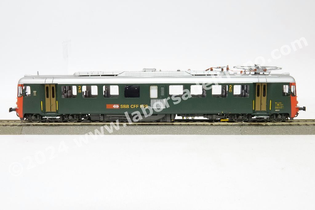 Elettromotrice SBB RBe 4/4 1412, livrea verde con frontali rossi, logo moderno, epoca IV/V