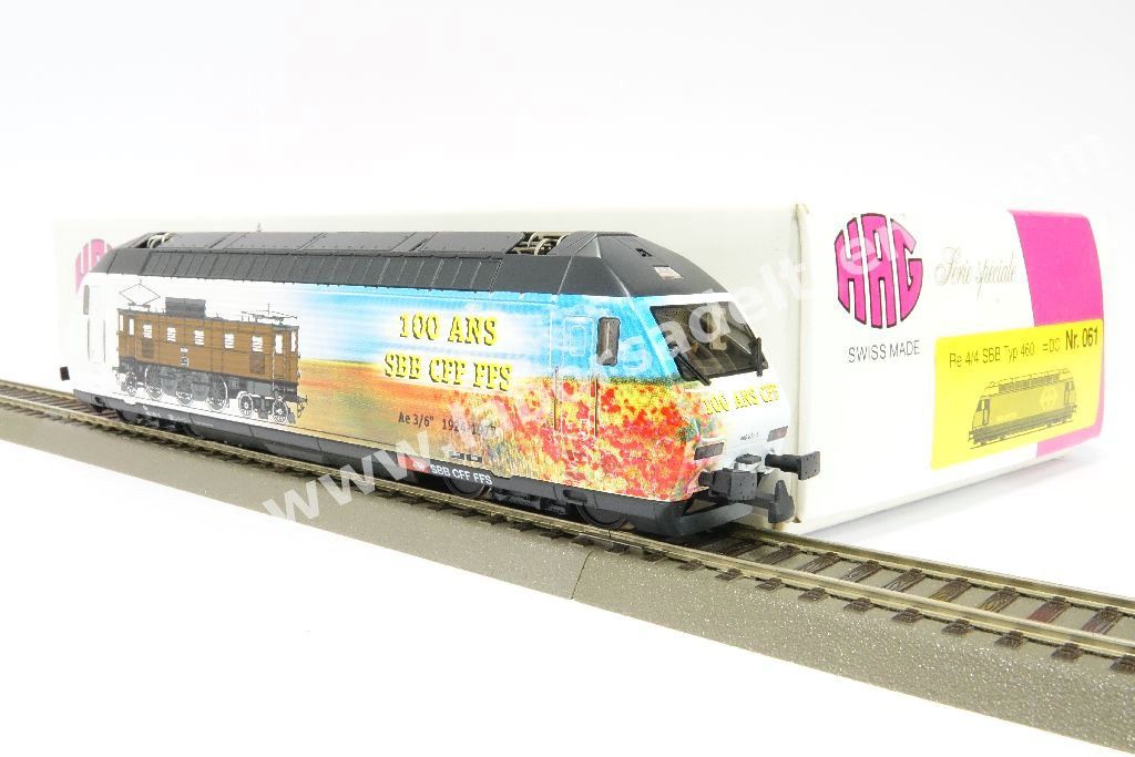 Loco el. Re 460 027 delle SBB, livrea commemorativa '100 anni SBB' con A 3/5 e Ae 3/6, ep. V - serie speciale 2002