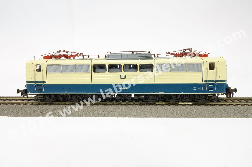 Locomotiva elettrica DB Br 151 080, livrea blu/crema, sound DC/AC, epoca IV/V - pantografi funzionanti