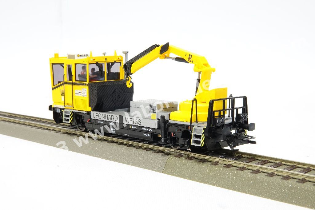 Autoveicolo da cantiere DB AG LW 'Robel 54.22', con gru funzionante in modo digitale, livrea gialla, epoca VI - MFX+ Digital Sound