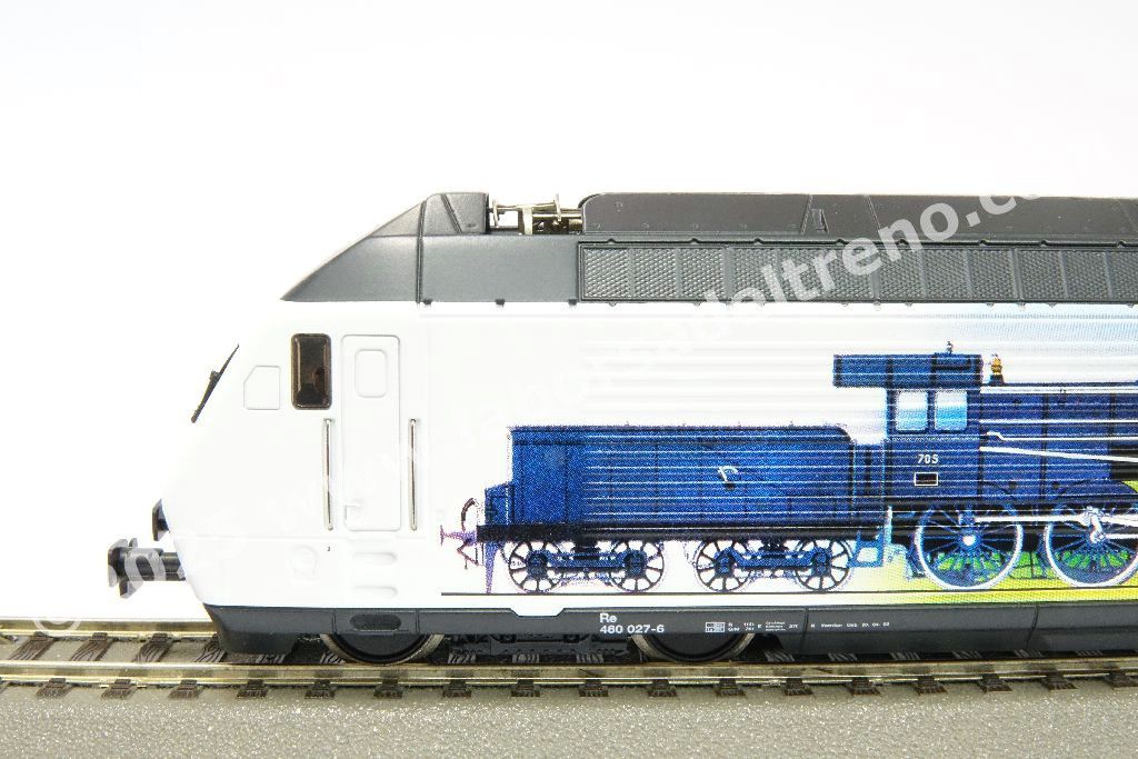 Loco el. Re 460 027 delle SBB, livrea commemorativa '100 anni SBB' con A 3/5 e Ae 3/6, ep. V - serie speciale 2002