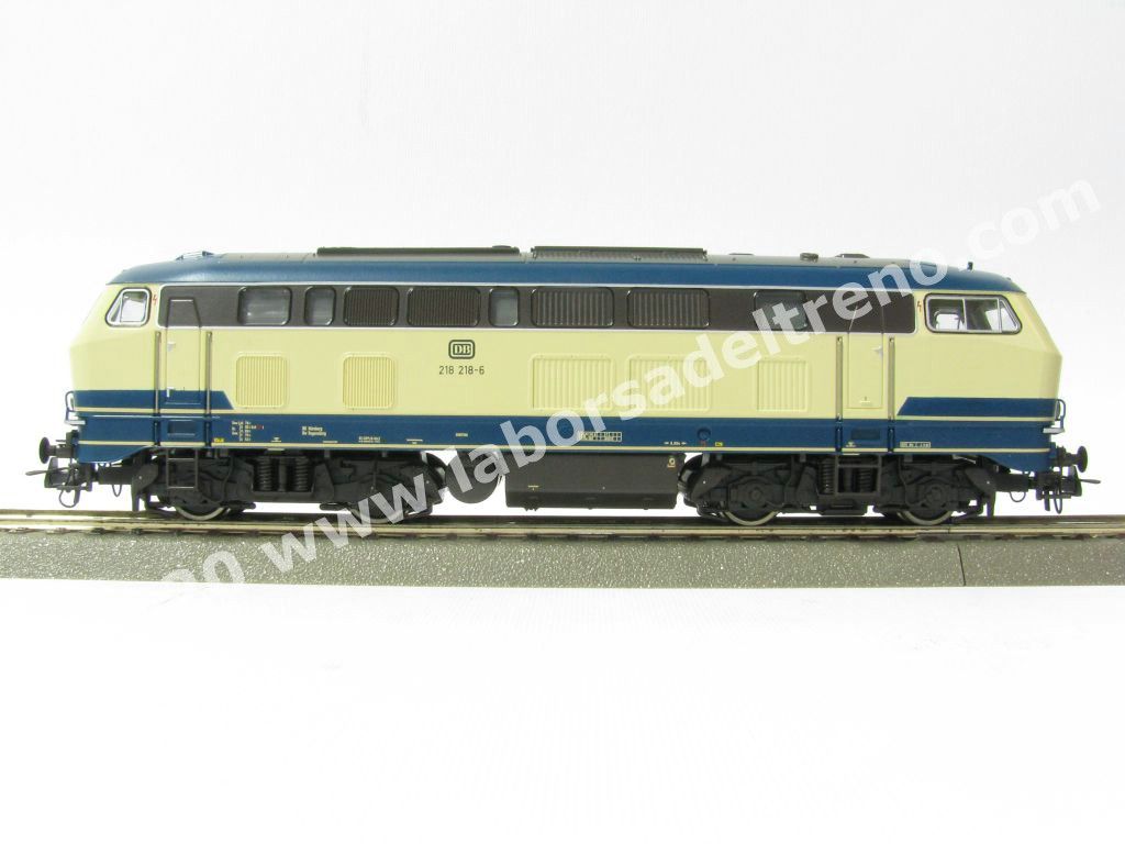 Locomotiva diesel DB Br 218, livrea blu oceano/crema, logo biscotto, epoca IV - Digital Sound