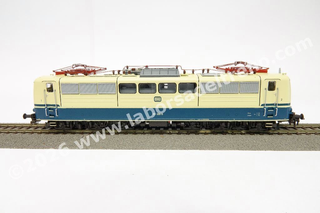 Locomotiva elettrica DB Br 151 080, livrea blu/crema, sound DC/AC, epoca IV/V - pantografi funzionanti