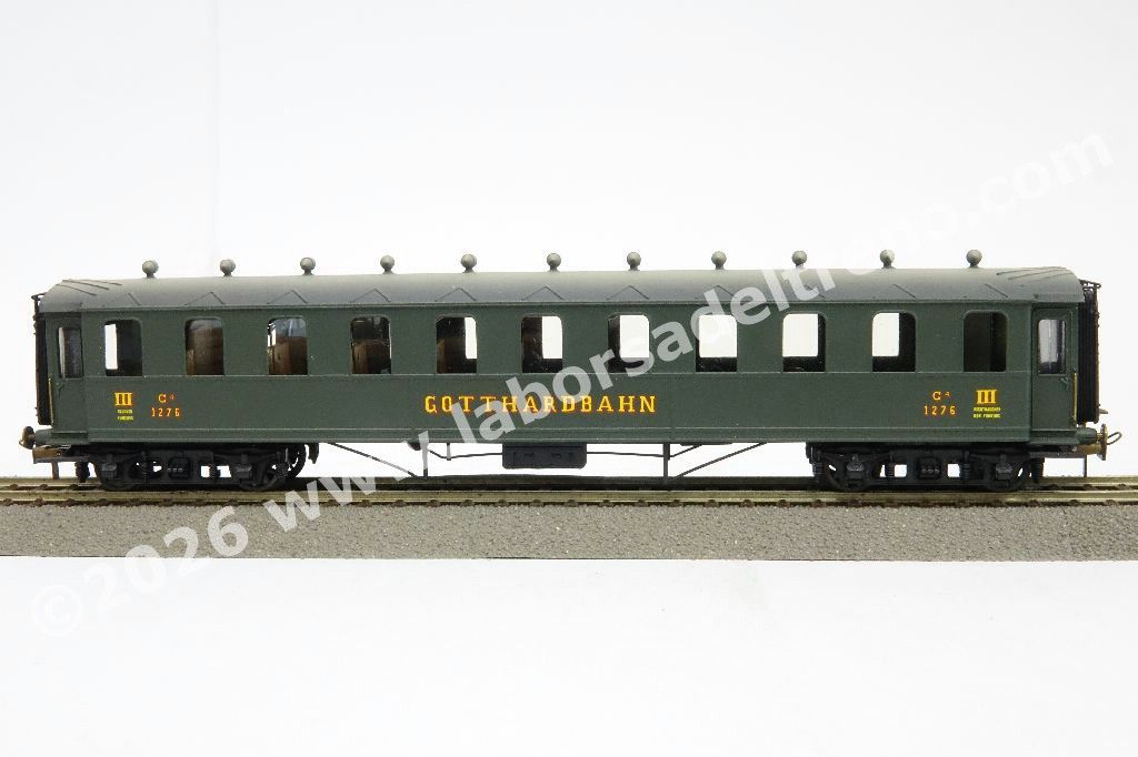 Set Gotthardbahn di 4 carrozze più bagagliaio, livrea verde, ep. I - 100 anni della Ferrovia del San Gottardo