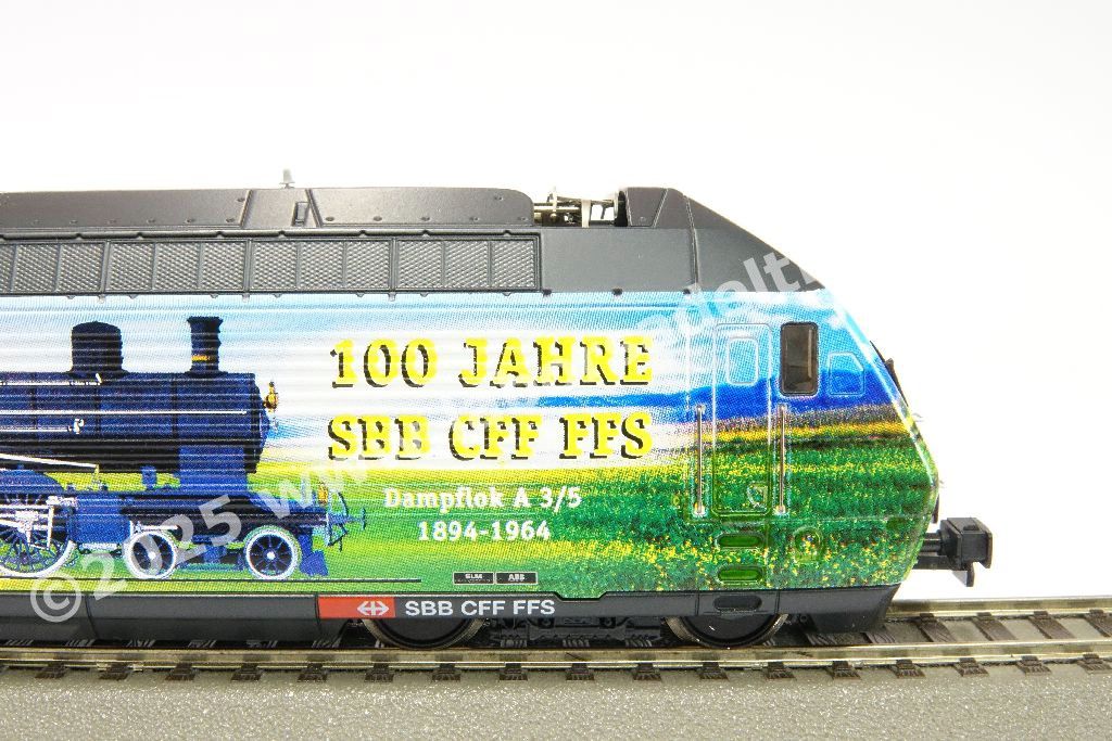 Loco el. Re 460 027 delle SBB, livrea commemorativa '100 anni SBB' con A 3/5 e Ae 3/6, ep. V - serie speciale 2002