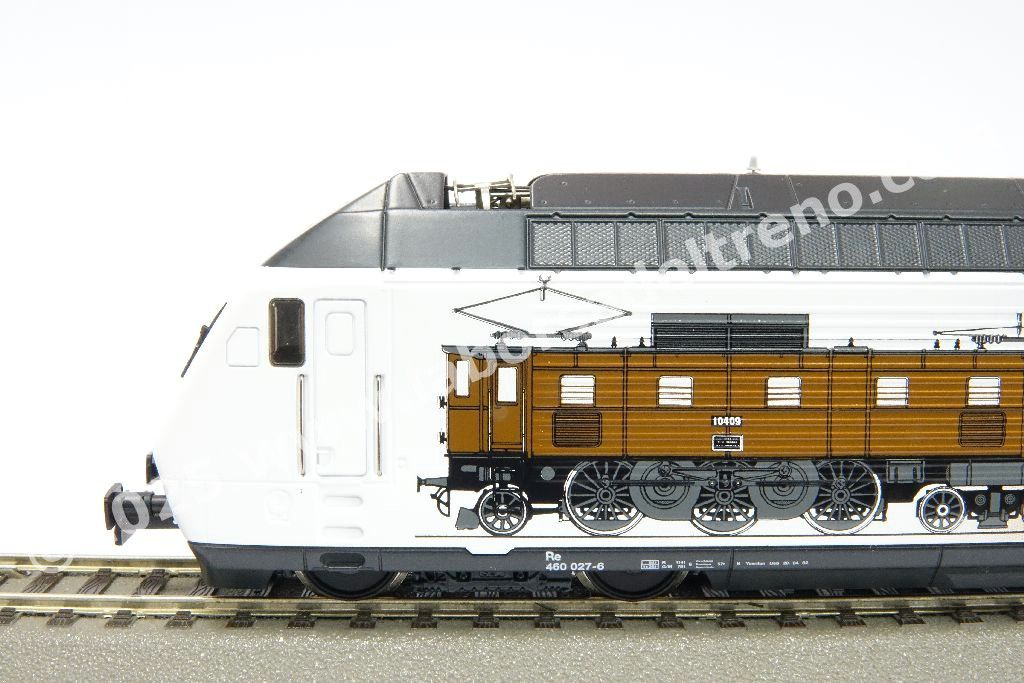 Loco el. Re 460 027 delle SBB, livrea commemorativa '100 anni SBB' con A 3/5 e Ae 3/6, ep. V - serie speciale 2002