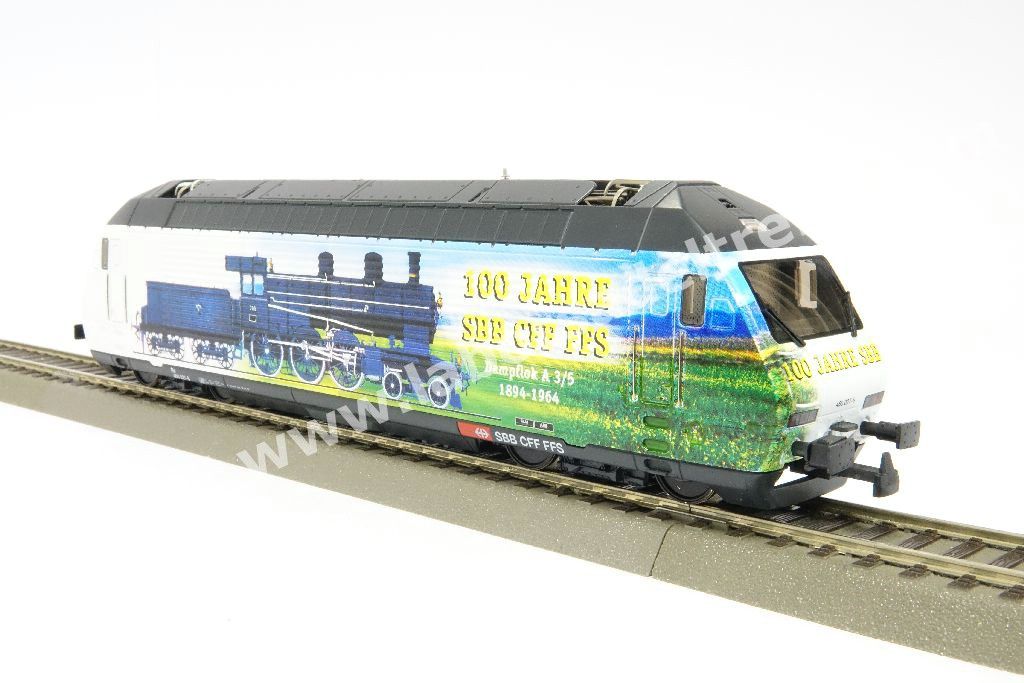 Loco el. Re 460 027 delle SBB, livrea commemorativa '100 anni SBB' con A 3/5 e Ae 3/6, ep. V - serie speciale 2002