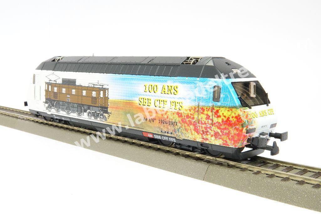Loco el. Re 460 027 delle SBB, livrea commemorativa '100 anni SBB' con A 3/5 e Ae 3/6, ep. V - serie speciale 2002