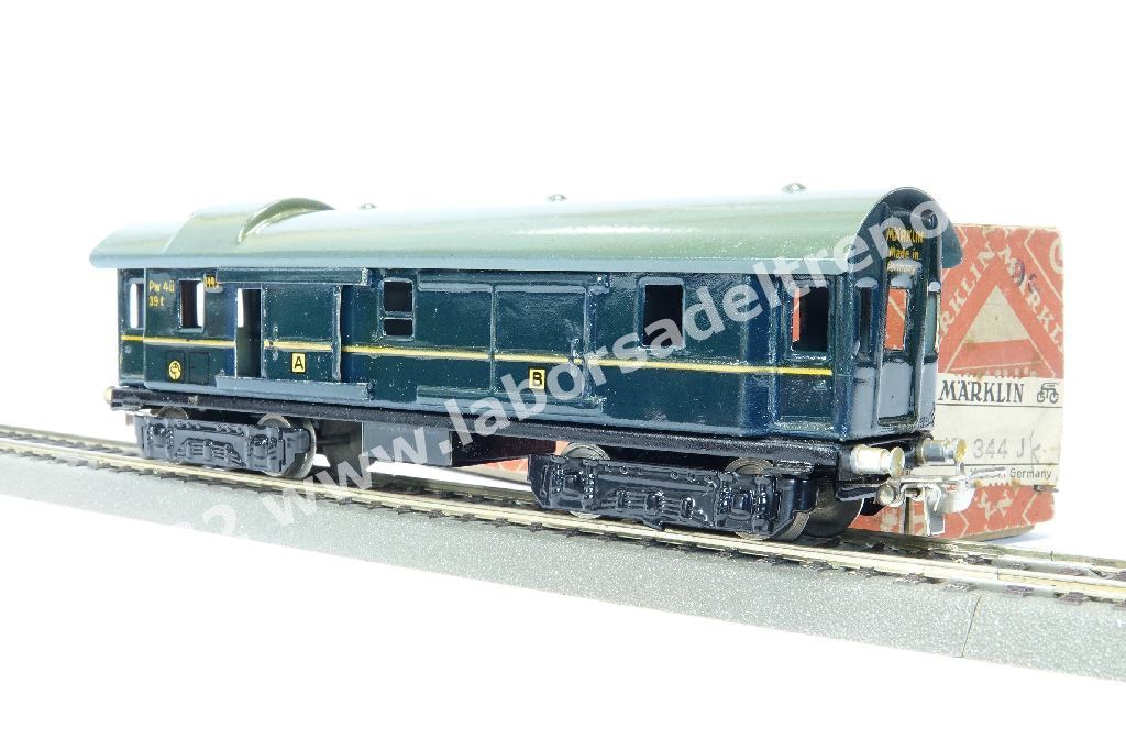 Bagagliaio a carrelli, livrea blu, due porte apribili, ganci K4, prod. 1940-1942,1945